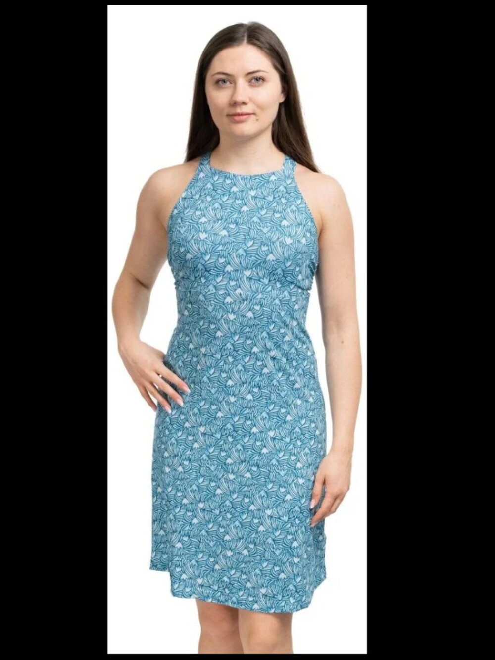 Patagonia Magnolia Spring Dress Lago Blue Large NWOT Travel Athletic Dress - Picture 4 of 8